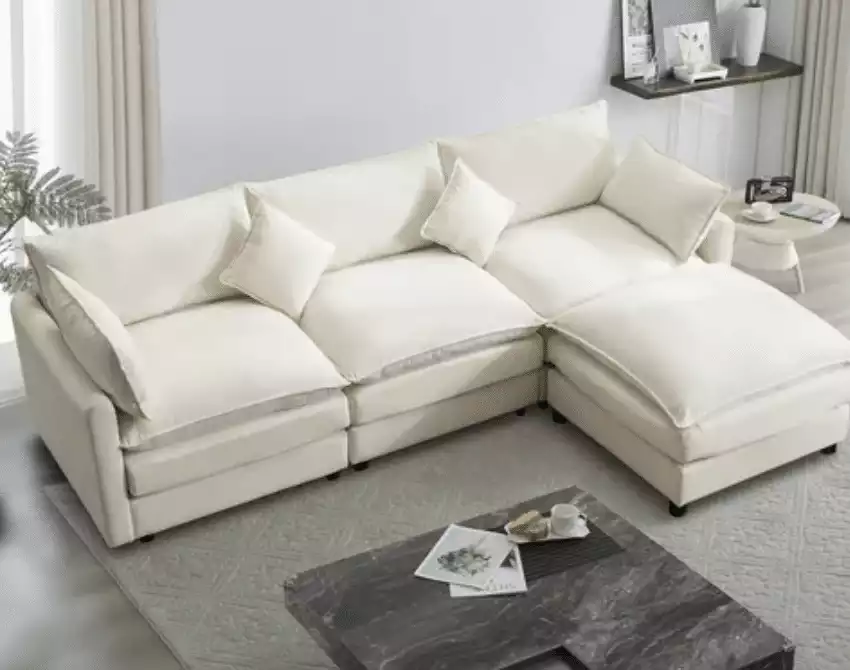 Walmart Sectional Sofa Couch with Reversible Ottoman